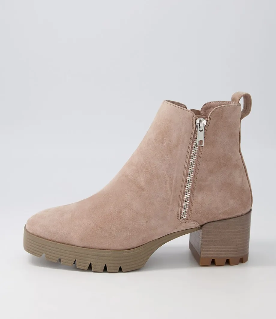 Dinis Mushroom Suede Ankle Boots