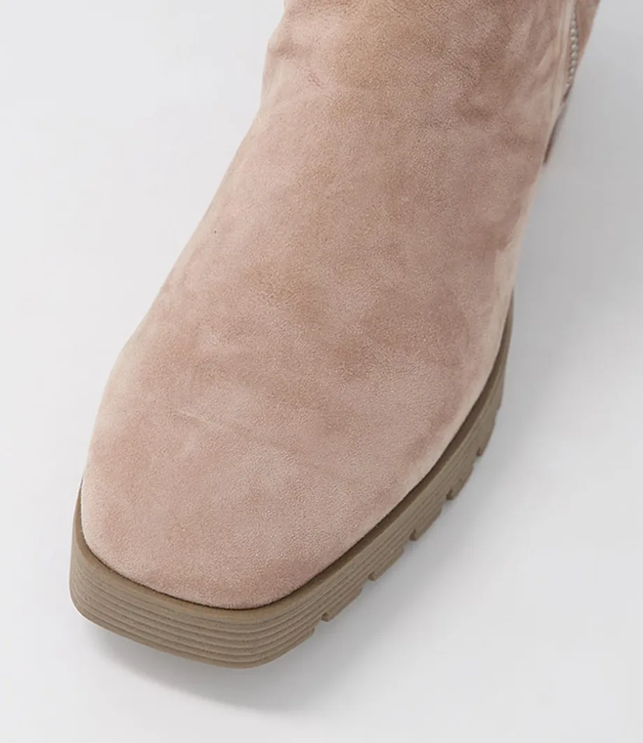 Dinis Mushroom Suede Ankle Boots