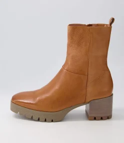 Dippy Tan Leather Ankle Boots