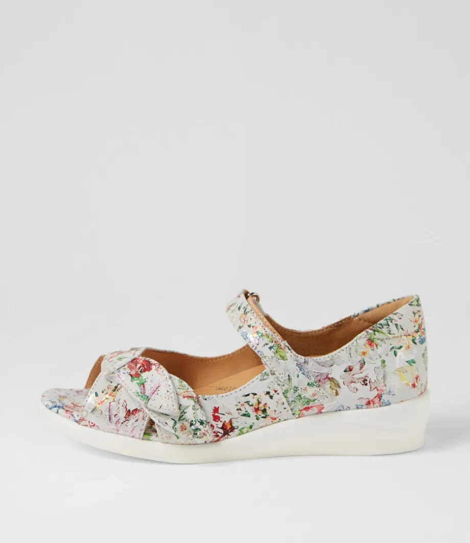 Disco W Wild Flower Leather Sandals