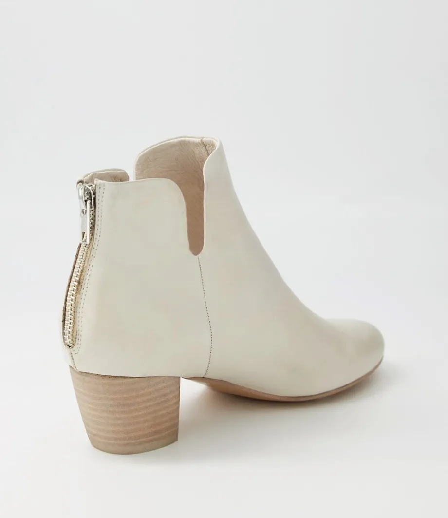 Dollars Almond Leather Ankle Boots