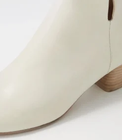 Dollars Almond Leather Ankle Boots