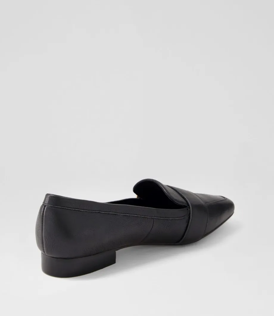Dorys Black Leather Loafers