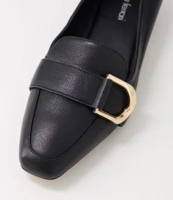 Dorys Black Leather Loafers