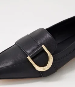 Dorys Black Leather Loafers