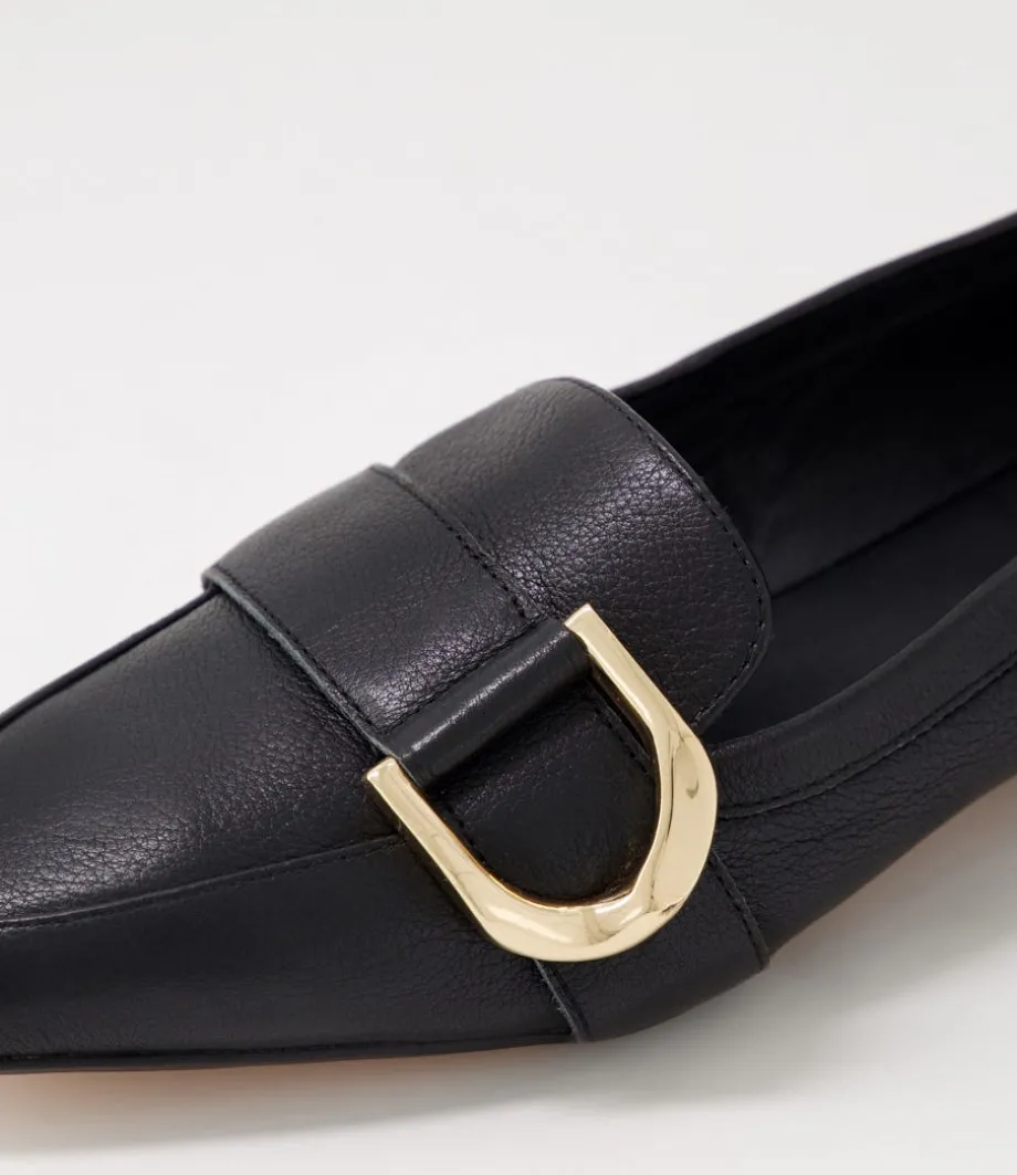 Dorys Black Leather Loafers