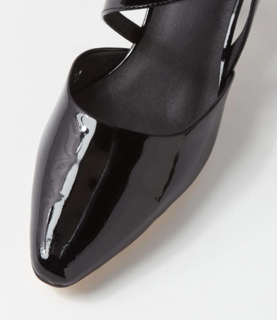 Dovie Black Patent Leather Heels
