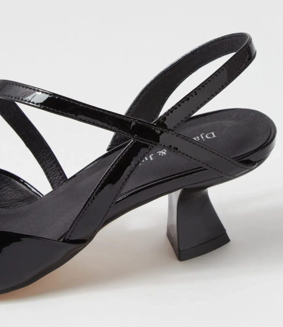 Dovie Black Patent Leather Heels