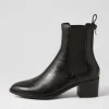 Dowell Black Leather Chelsea Boots