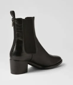 Dowell Black Leather Chelsea Boots