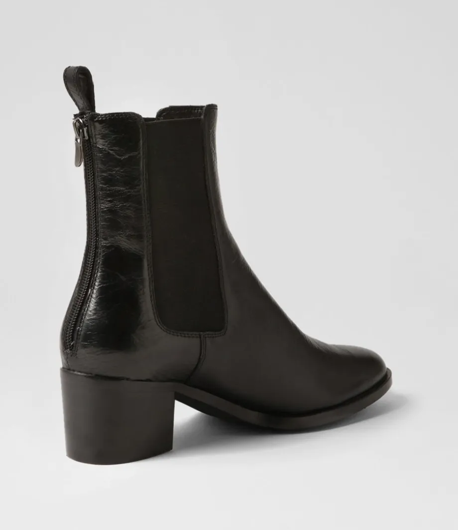 Dowell Black Leather Chelsea Boots