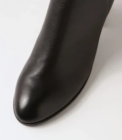 Duriel Black Leather Ankle Boots