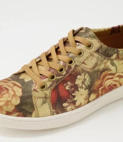 Durst Vintage Metal Floral Leather Sneakers