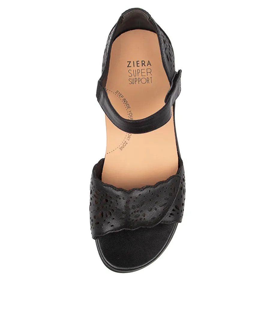 Dusty W Black Leather