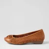 Eloiza New Tan Leather Ballet Flats