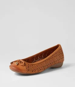 Eloiza New Tan Leather Ballet Flats