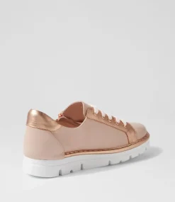 Elos Dusty Pink Pale Rose Gold Leather Sneakers