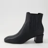 Elsea Black Leather Chelsea Boots