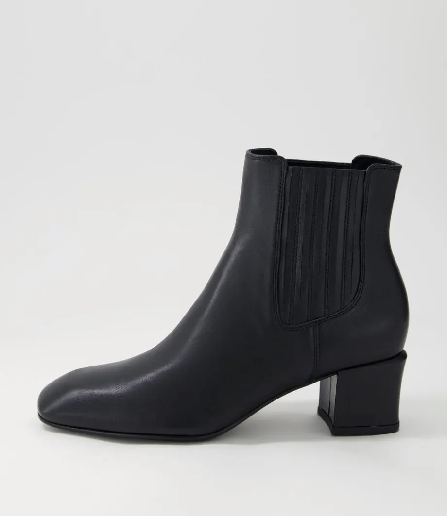 Elsea Black Leather Chelsea Boots
