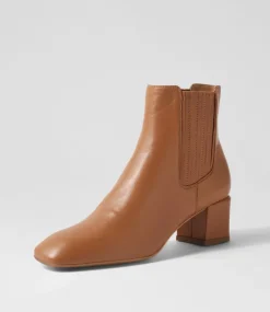 Elsea Tan Leather Chelsea Boots