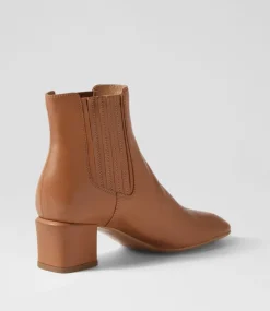 Elsea Tan Leather Chelsea Boots