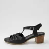 Emin Black Leather Sandals