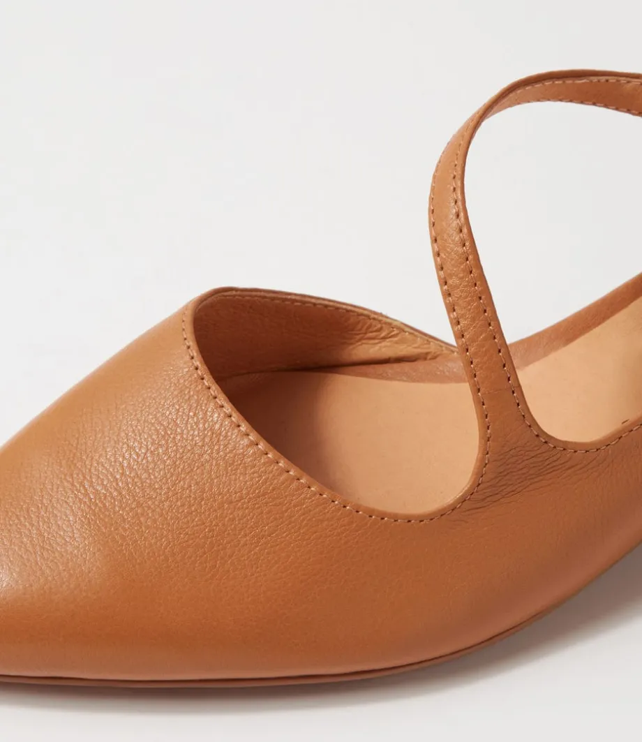 Endre Dark Tan Leather Mary Janes