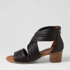 Enko Black Leather Sandals