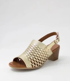 Ennessa Pale Gold Leather Sandals