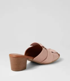 Enom Blush Leather Sandals