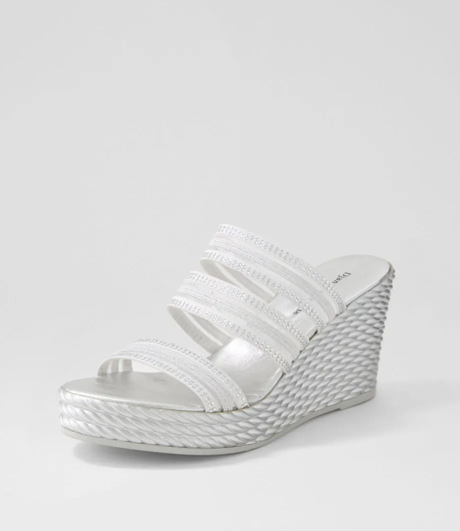 Enrica Silver Vinylite Sandals