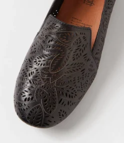 Errin Black Leather Loafers