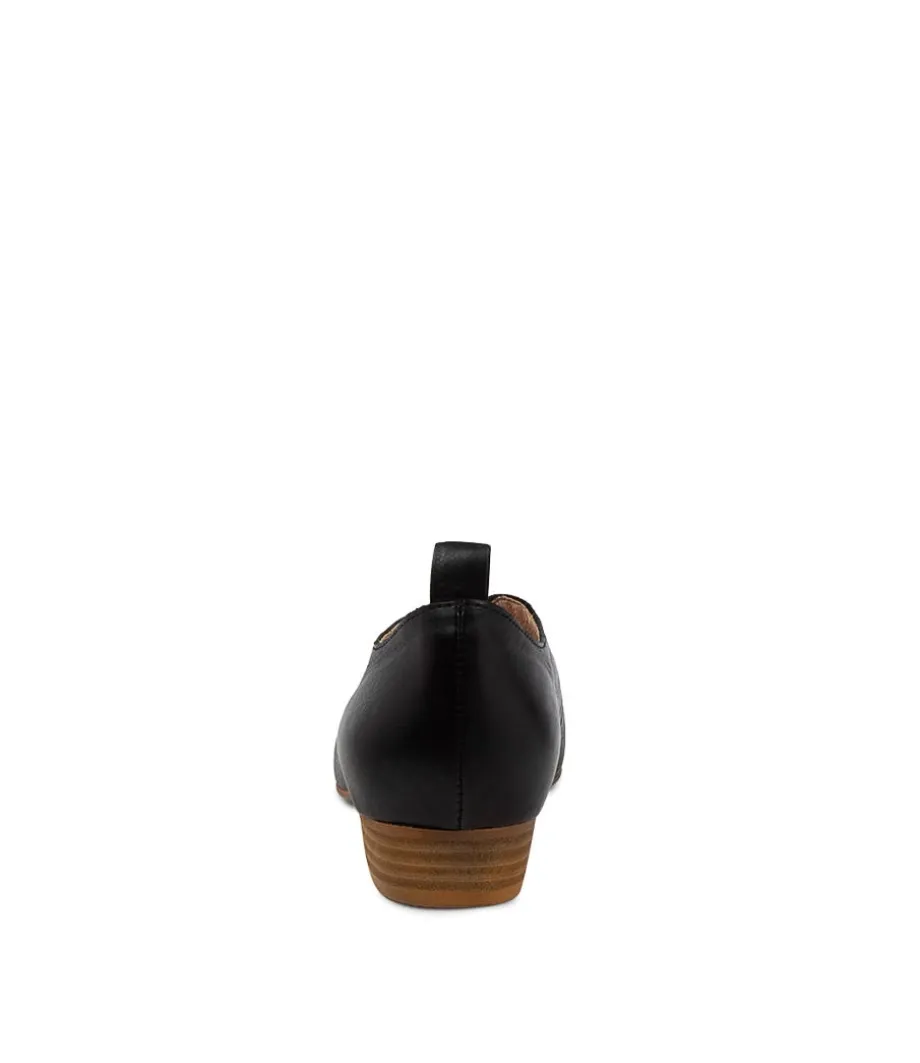Esker Black Leather Slip-On Shoes Nh