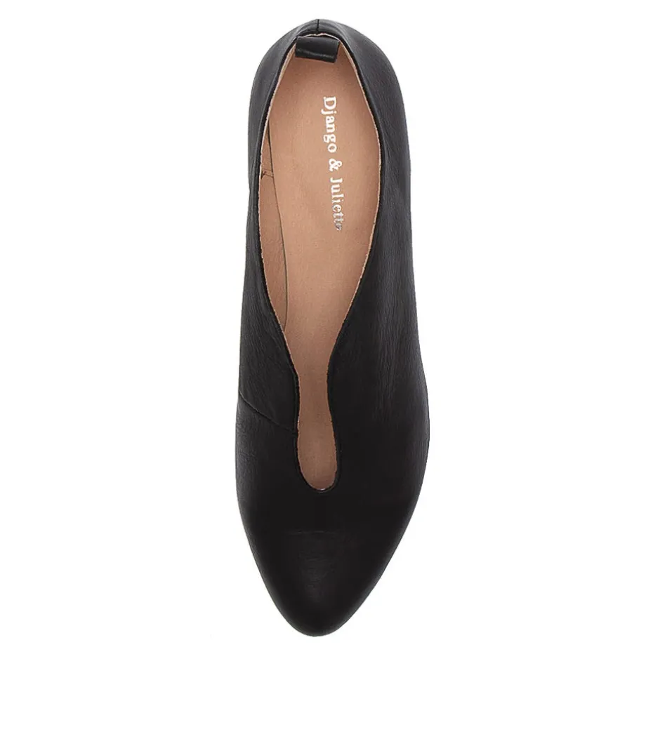 Esker Black Leather Slip-On Shoes Nh