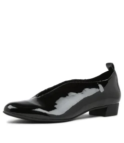 Esker Black Patent Leather Flat Shoes