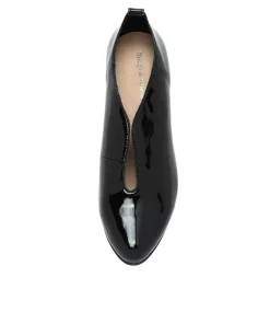 Esker Black Patent Leather Flat Shoes