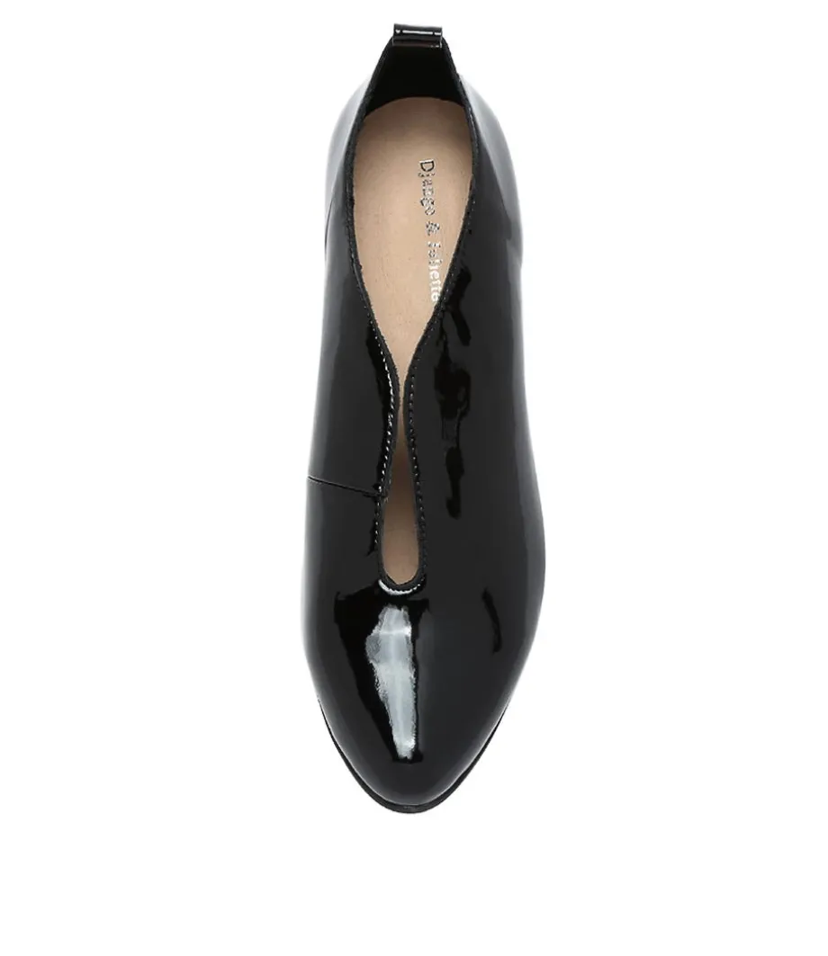 Esker Black Patent Leather Flat Shoes