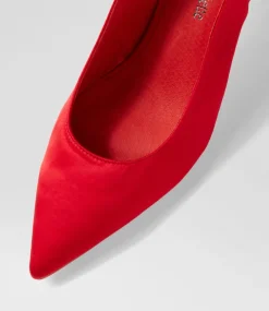 Espen Red Satin Heels