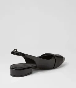 Evenning Black Patent Leather Flat Shoes