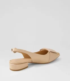 Evenning Nude Patent Leather Flat Shoes