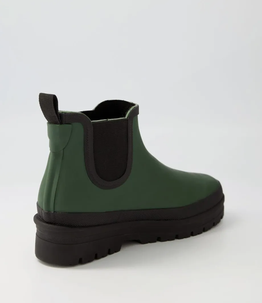 Everlane Olive Black Gumboots