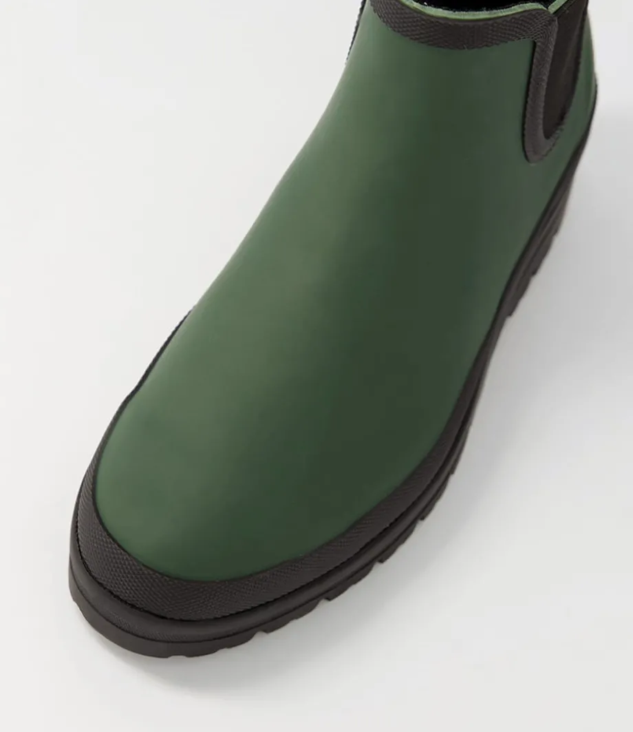 Everlane Olive Black Gumboots