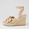 Evone Natural Synthetic Raffia Leather Espadrilles