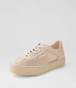 Fabia Nude Jewels Leather Sneakers