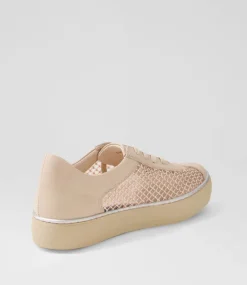 Fabia Nude Jewels Leather Sneakers