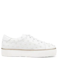 Faif White Leather Sneakers