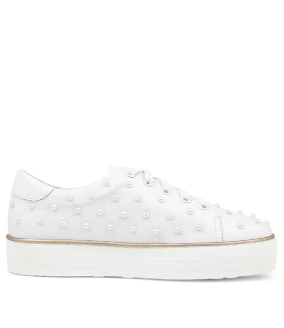 Faif White Leather Sneakers
