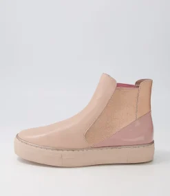 Famelia Cafe Pink Multi Chelsea Boots