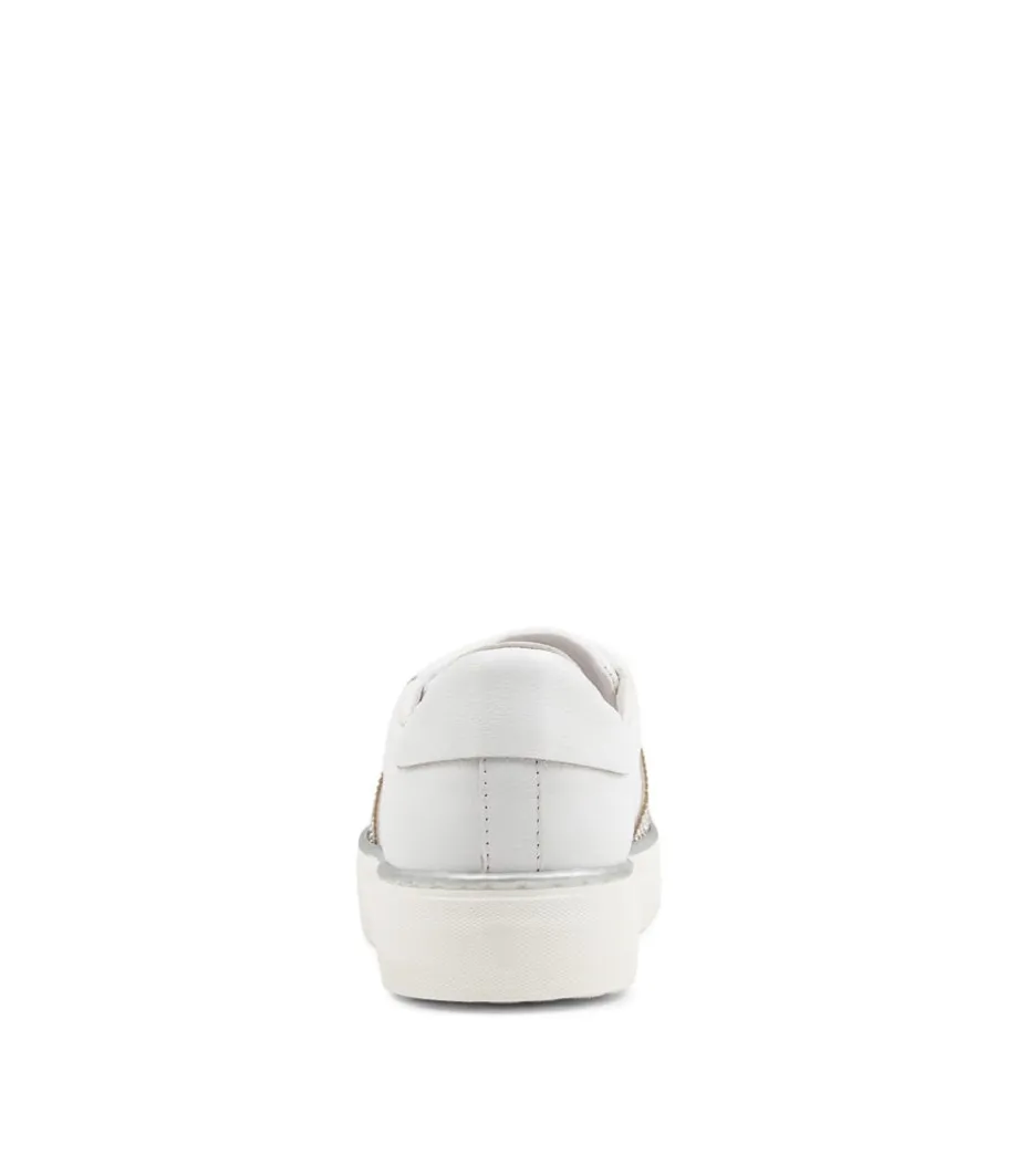 Fane White Leather Sneakers