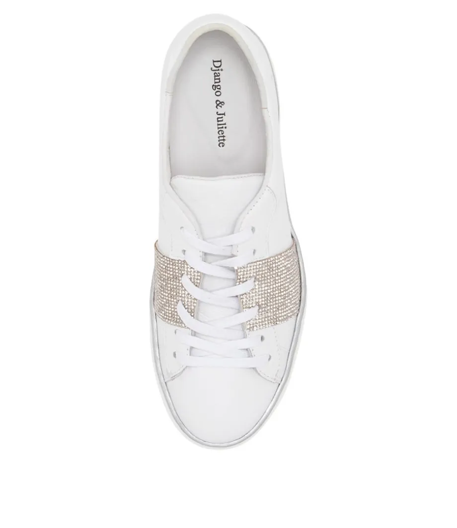 Fane White Leather Sneakers